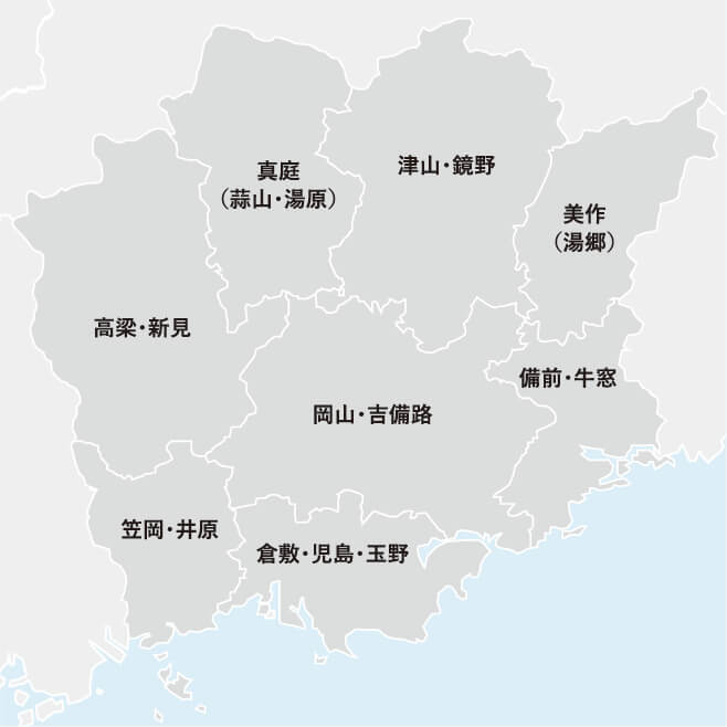 岡山県マップ